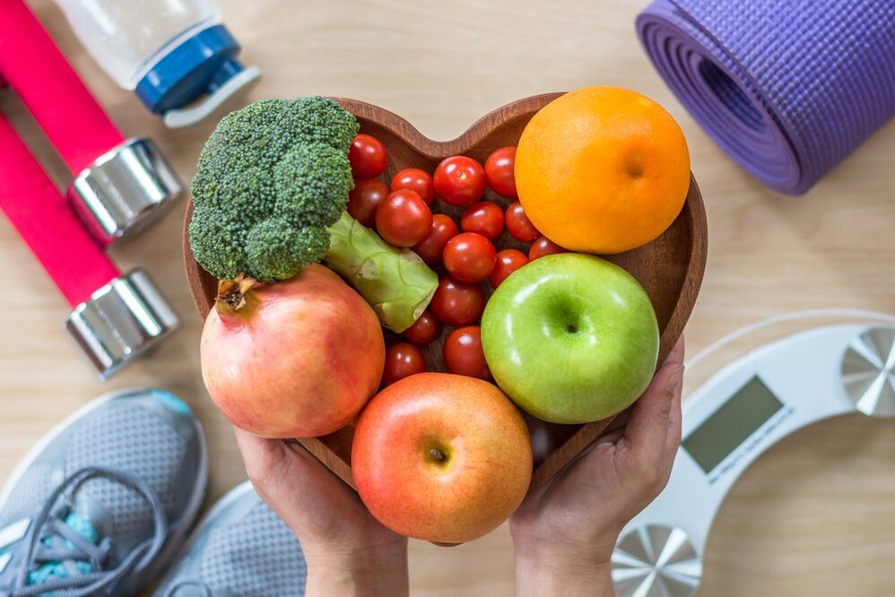 میوه سبزیجات و ورزش برای کاهش وزن